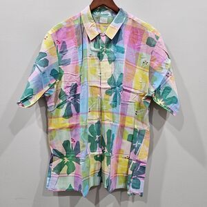 Brooks Brothers Brooksgate Hawaiian Shirt XL Multicolor Cotton Floral Vacation